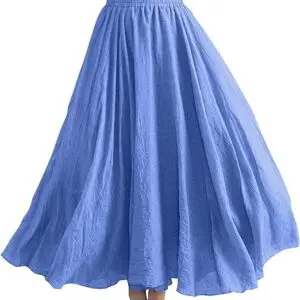 Womens 100% Linen Maxi Skirts