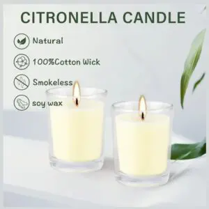 2 Citronella Tea Lights Indoor Outdoor Patio Scented Candles