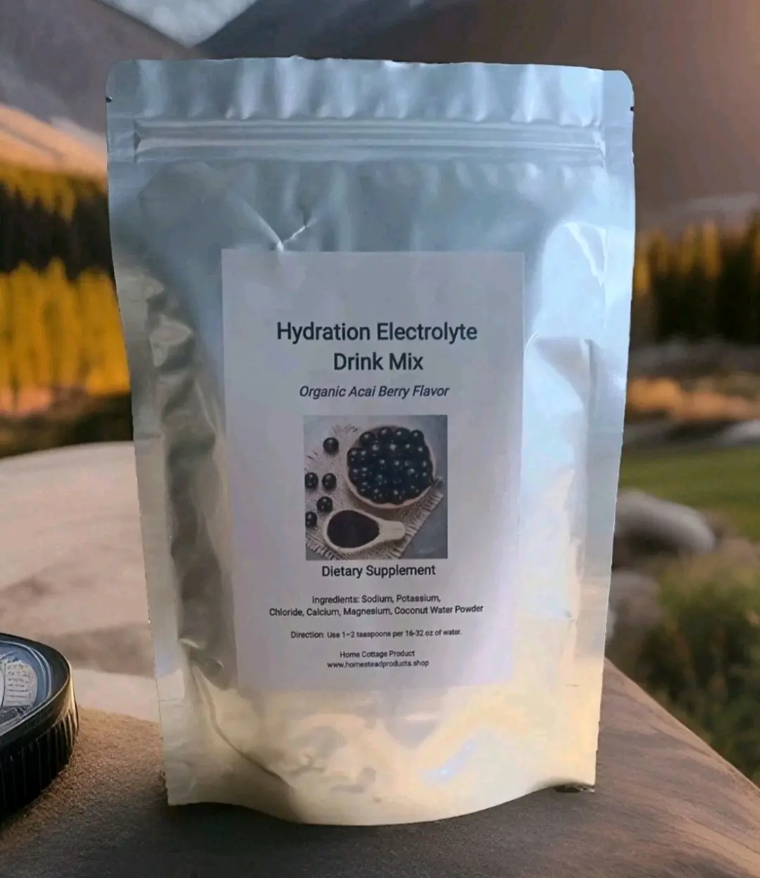Hydration Electrolyte Drink Mix-Organic Acai Berry Flavor - Image 2