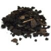 A pile of dark brown rocks on top of each other.