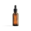 A brown bottle with black cap on white background